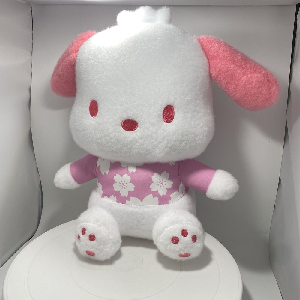 Sanrio Pochacco Sakura Series Plush Round 1 Exclusive / Collaboration 11.8” NWT